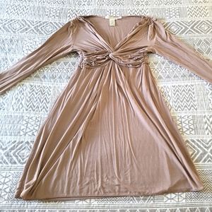 Gorgeous Beige Cotton Dress - Size Medium